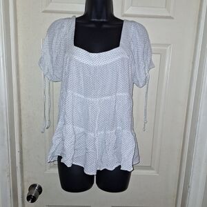 Maurices large polka-dot blouse